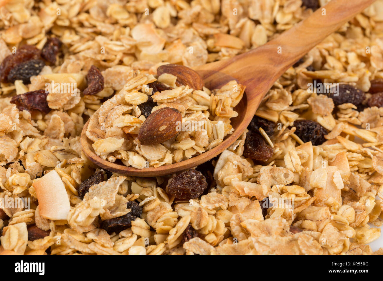 breakfast cereals in spoon Stock Photo Alamy