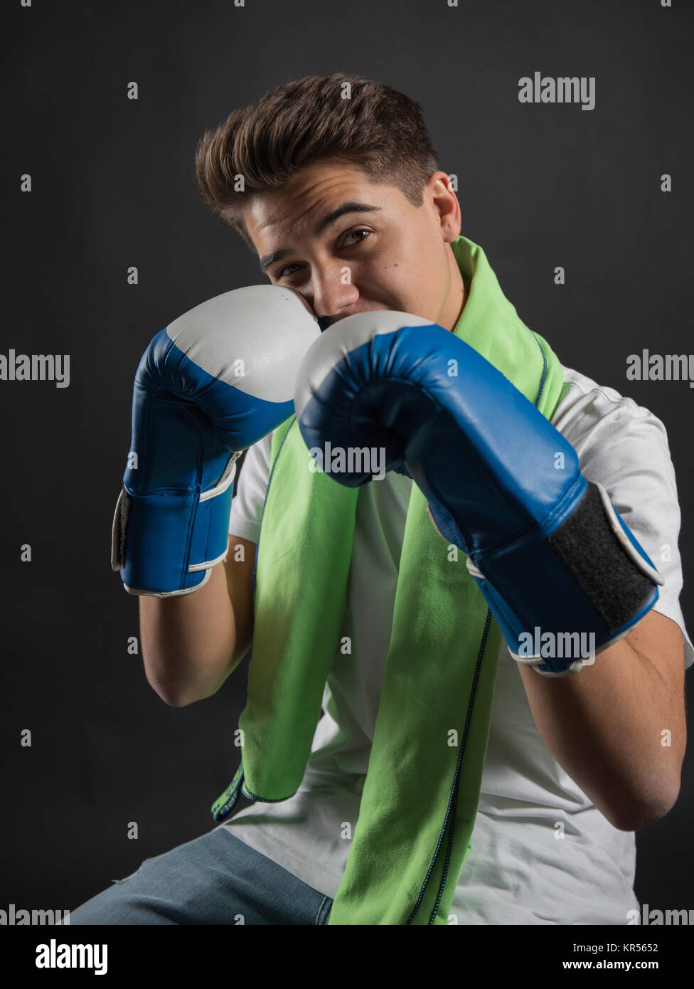 Boy Boxing Gloves Stock Photos & Boy Boxing Gloves Stock Images Alamy