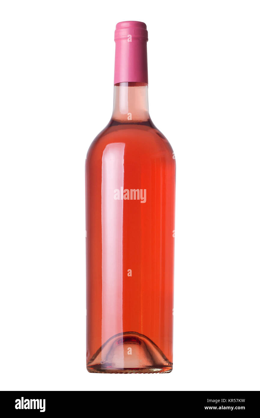 Rose wine bottle without label Stock Photo Alamy