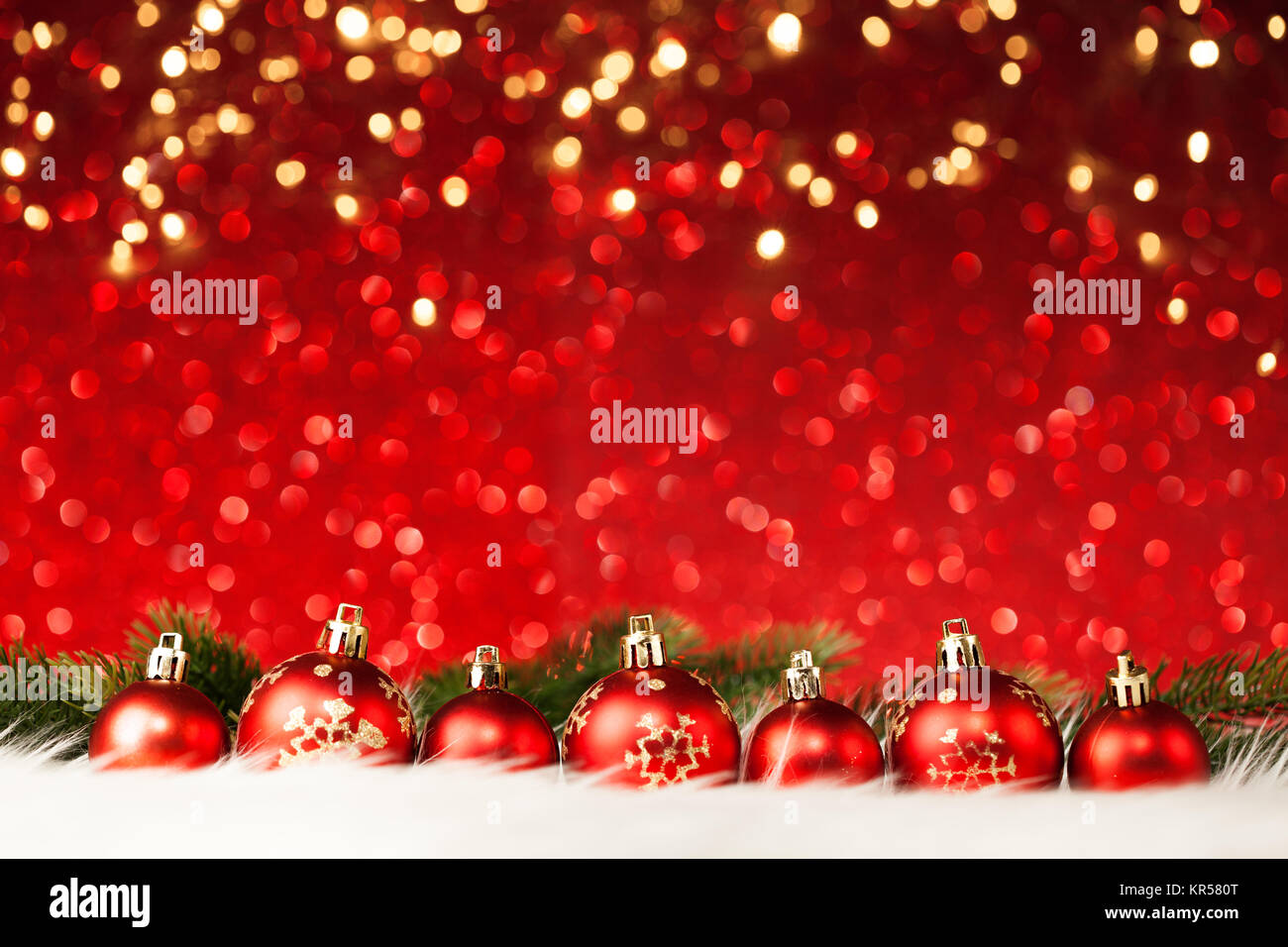Christmas balls and tree Stock Photo Alamy