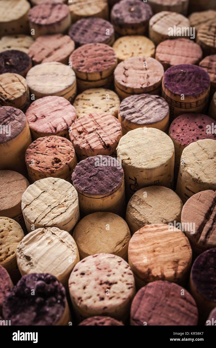 Wine corks background vertical Stock Photo
