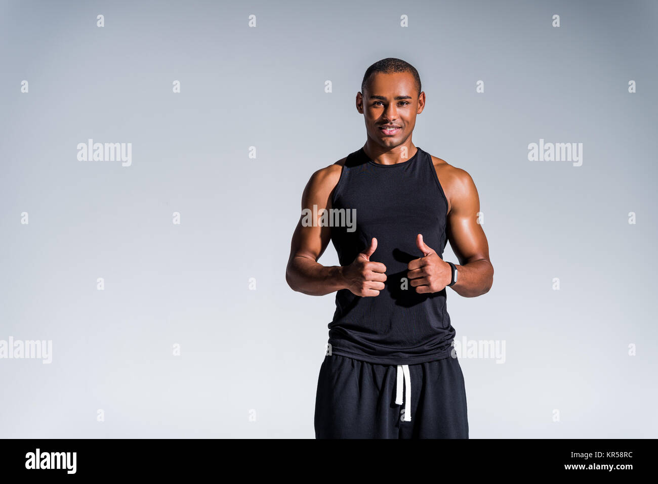 Happy african american sportsman hi-res stock photography and images ...