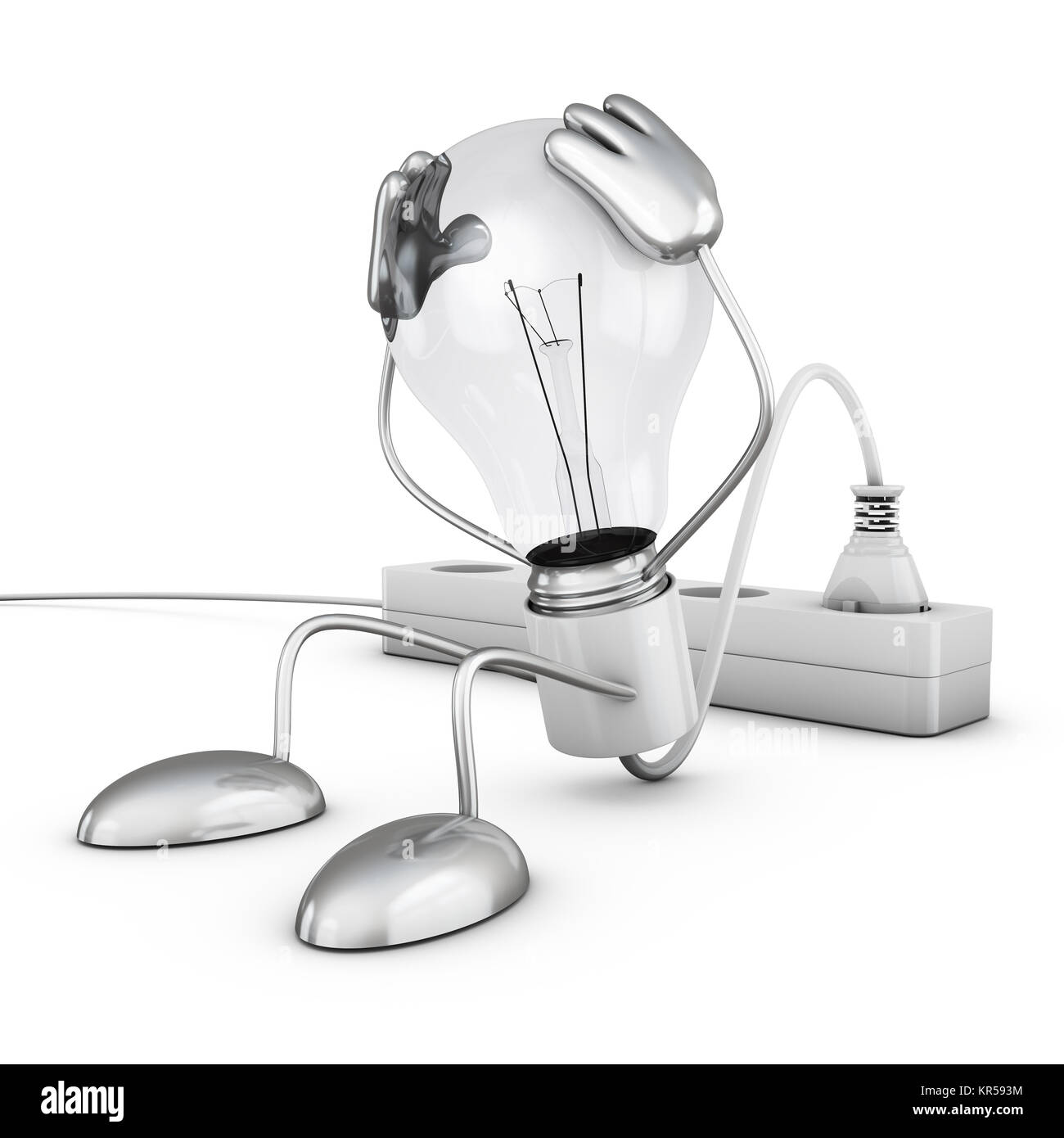 Light bulb with hands Stock Photo Alamy