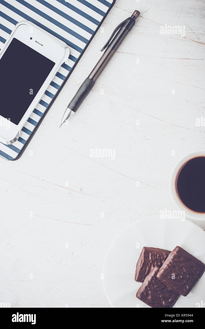 Business lunch set vertical Stock Photo Alamy