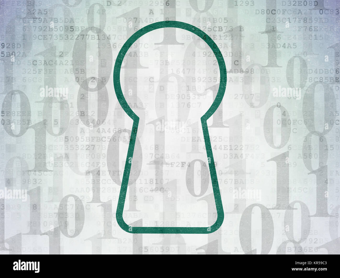 Data concept: Keyhole on Digital Data Paper background Stock Photo - Alamy