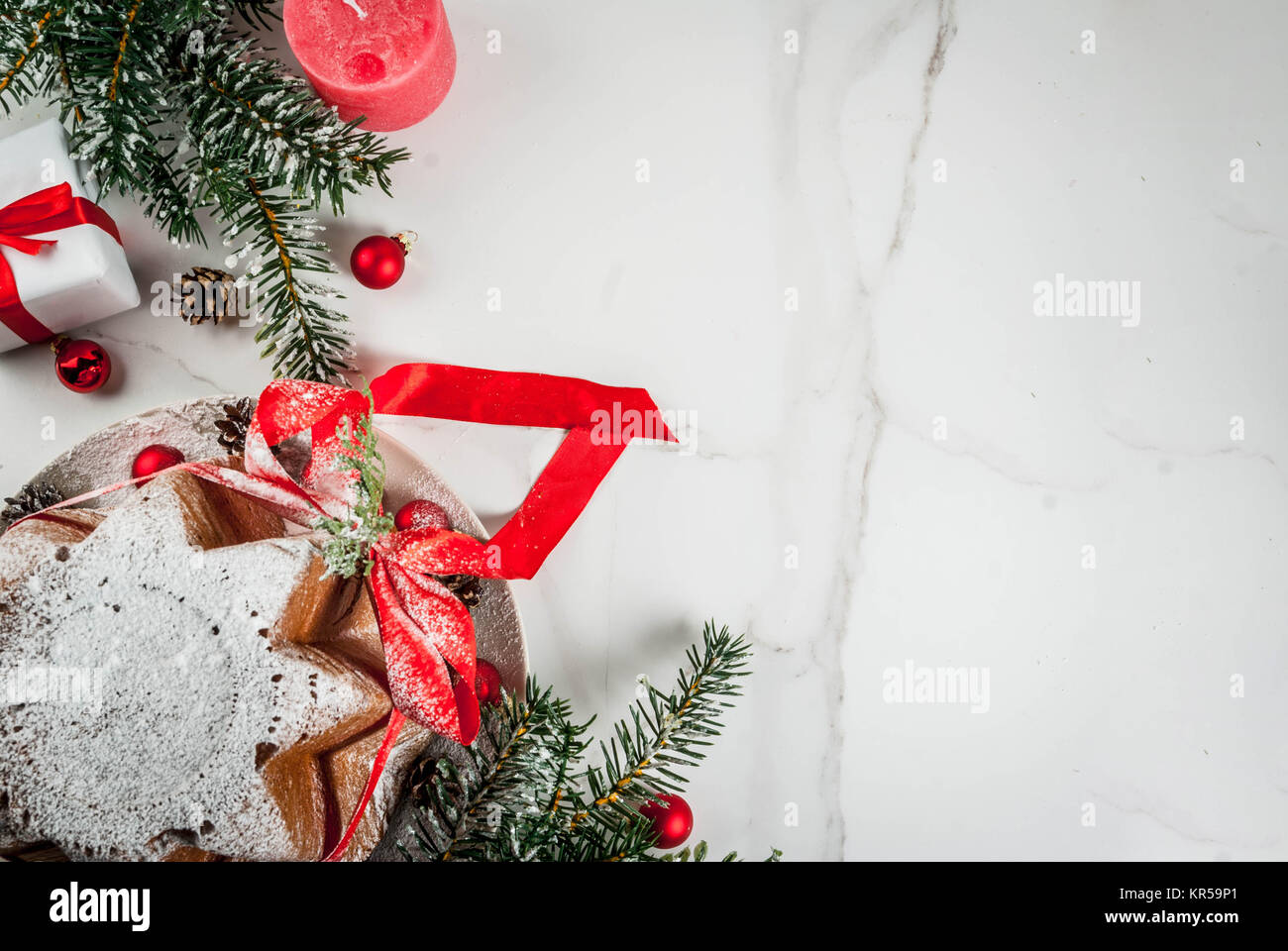 Traditional Italian Christmas Fruit Cake Panettone Pandoro With