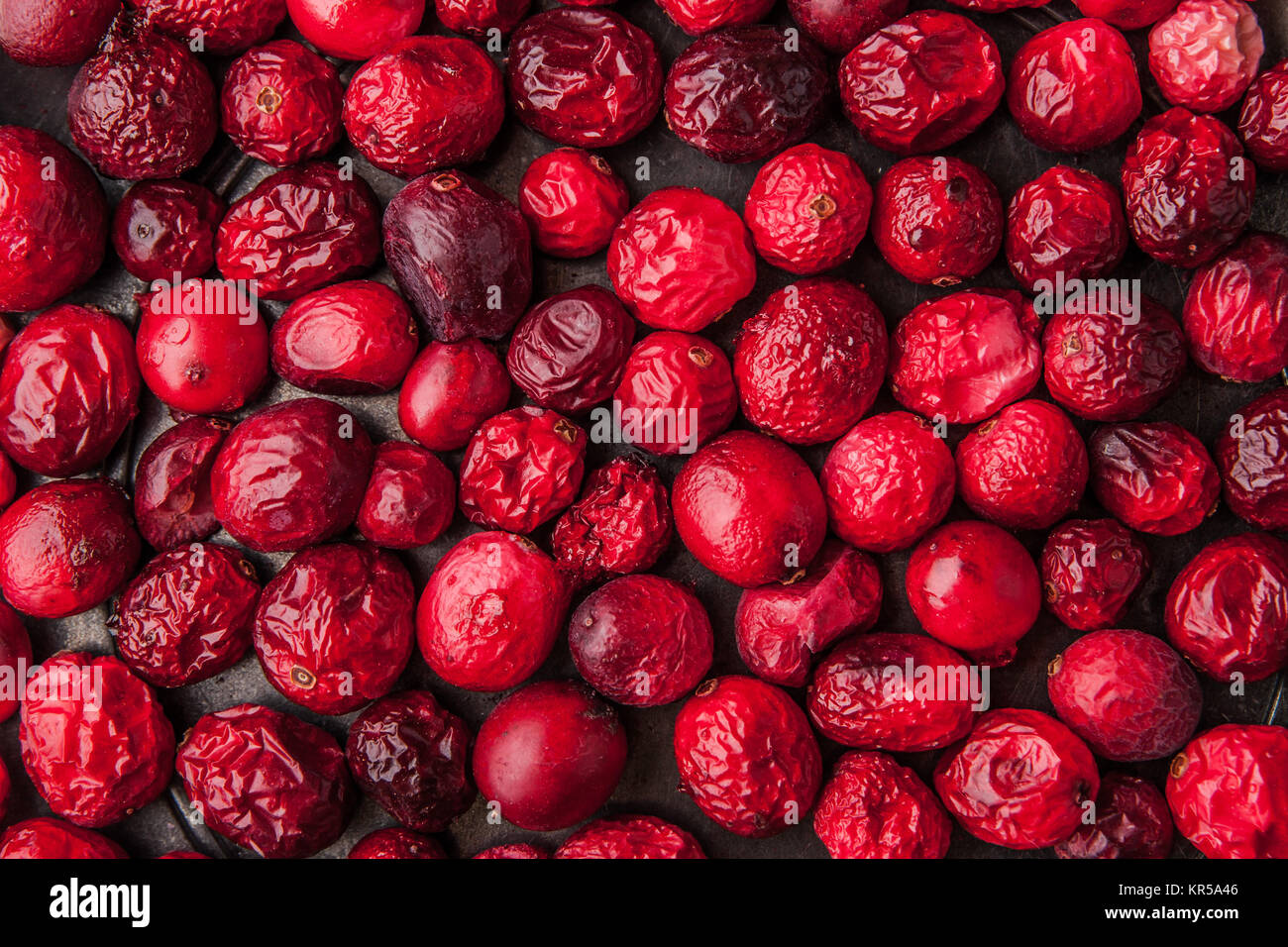 Dried cranberries for mulled wine and hot tea Stock Photo