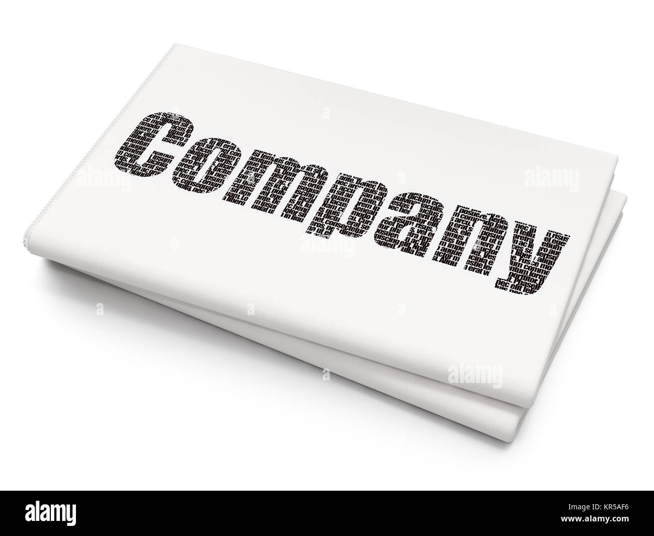 Business concept company on blank newspaper background stock photo alamy