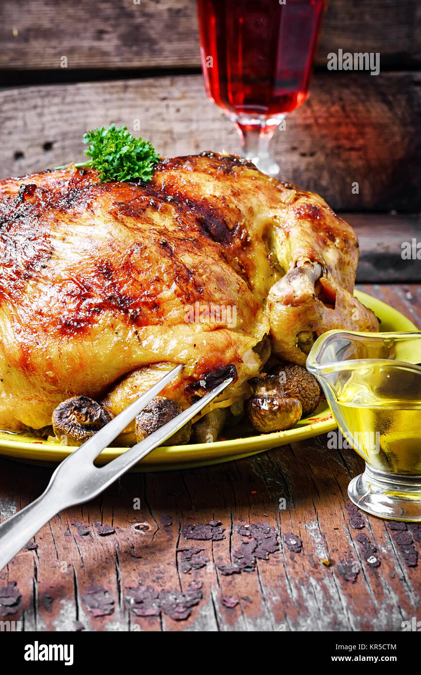Dish with roast duck Stock Photo - Alamy
