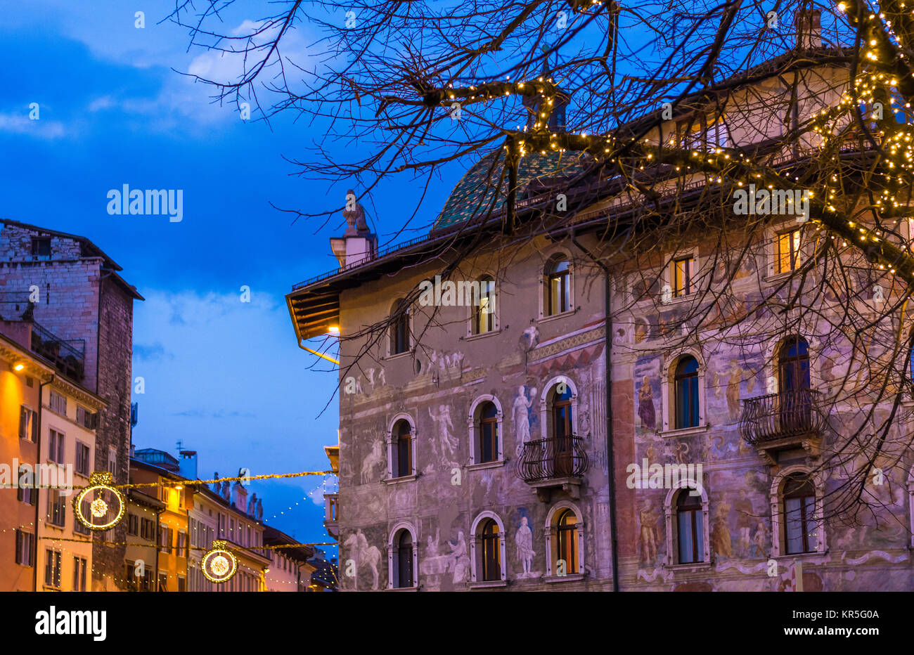 Christmas in Trento, a charming old town with the Christmas lights