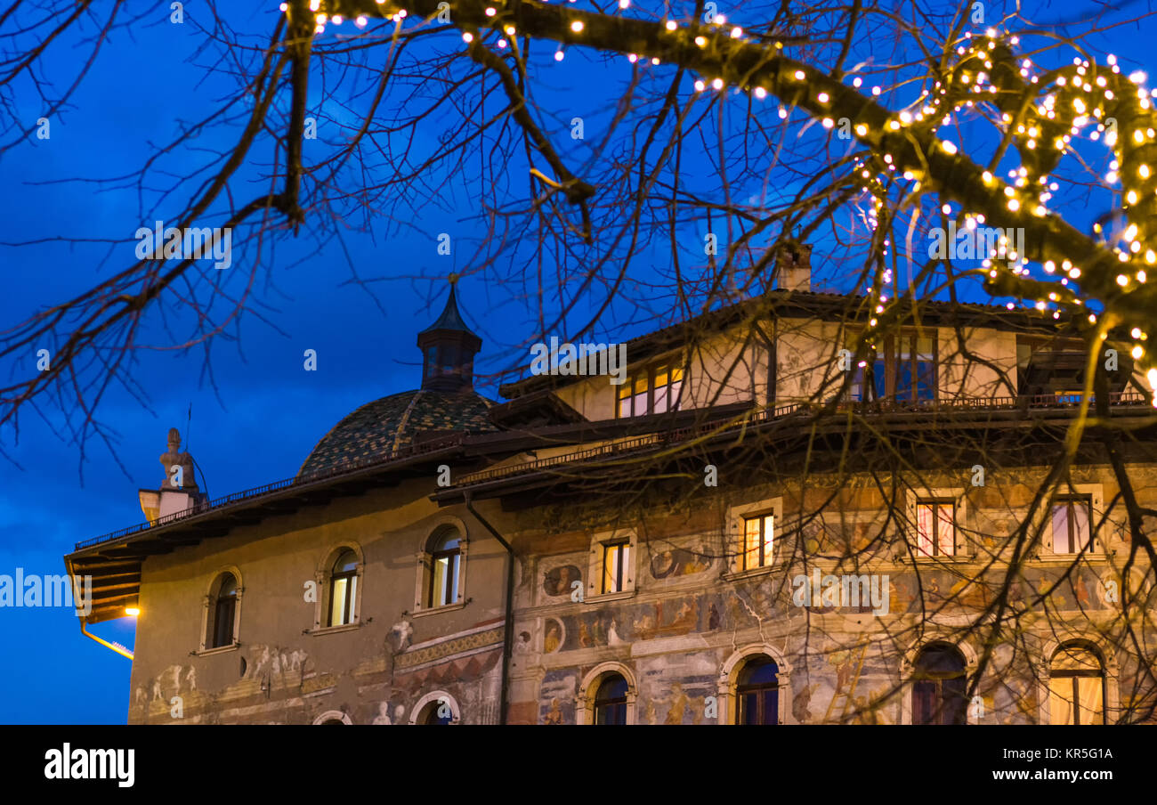 Christmas in Trento, a charming old town with the Christmas lights