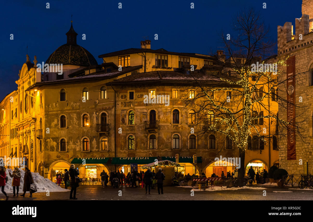 TRENTO, Italy, December 16, 2017 Christmas in Trento, a charming old