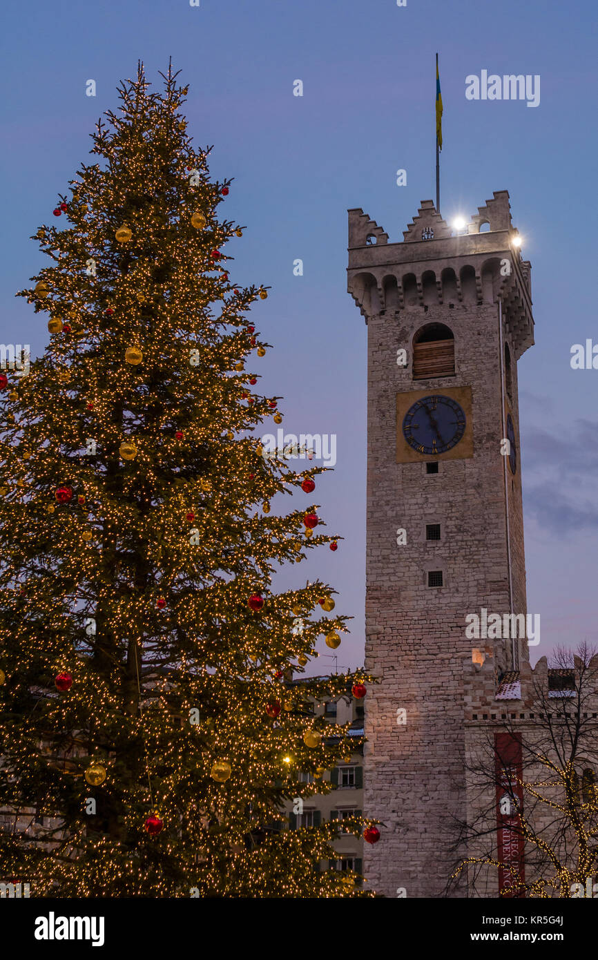 Christmas in Trento, a charming old town with the Christmas lights