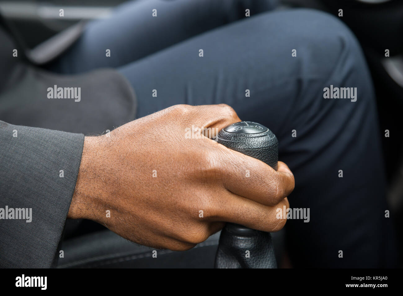 Person's Hand Changing Gear While Driving A Car Stock Photo Alamy