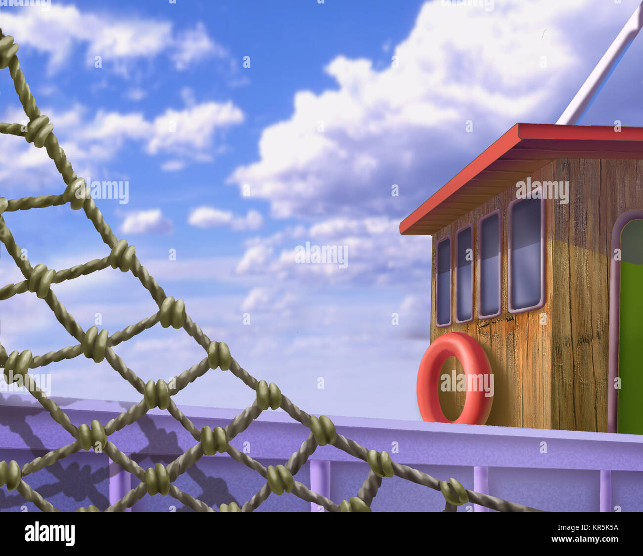 Fishing Boat Board Stock Photo Alamy