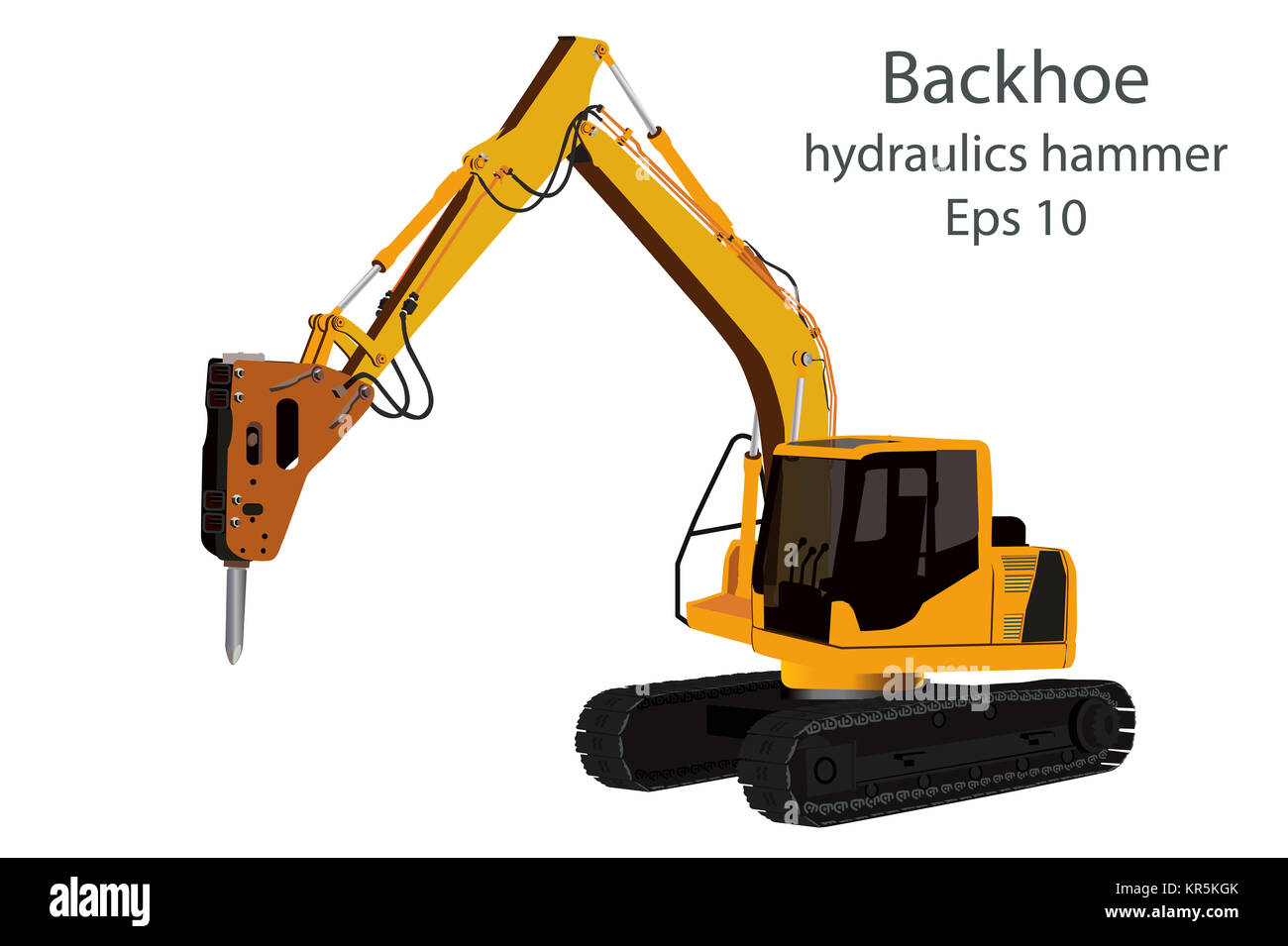 backhoe and hydraulics hammer machine Stock Photo Alamy
