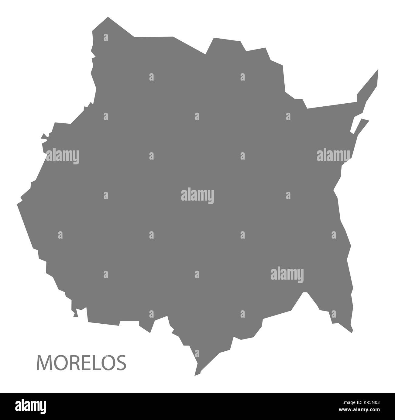 Morelos Mexico Map grey Stock Photo Alamy