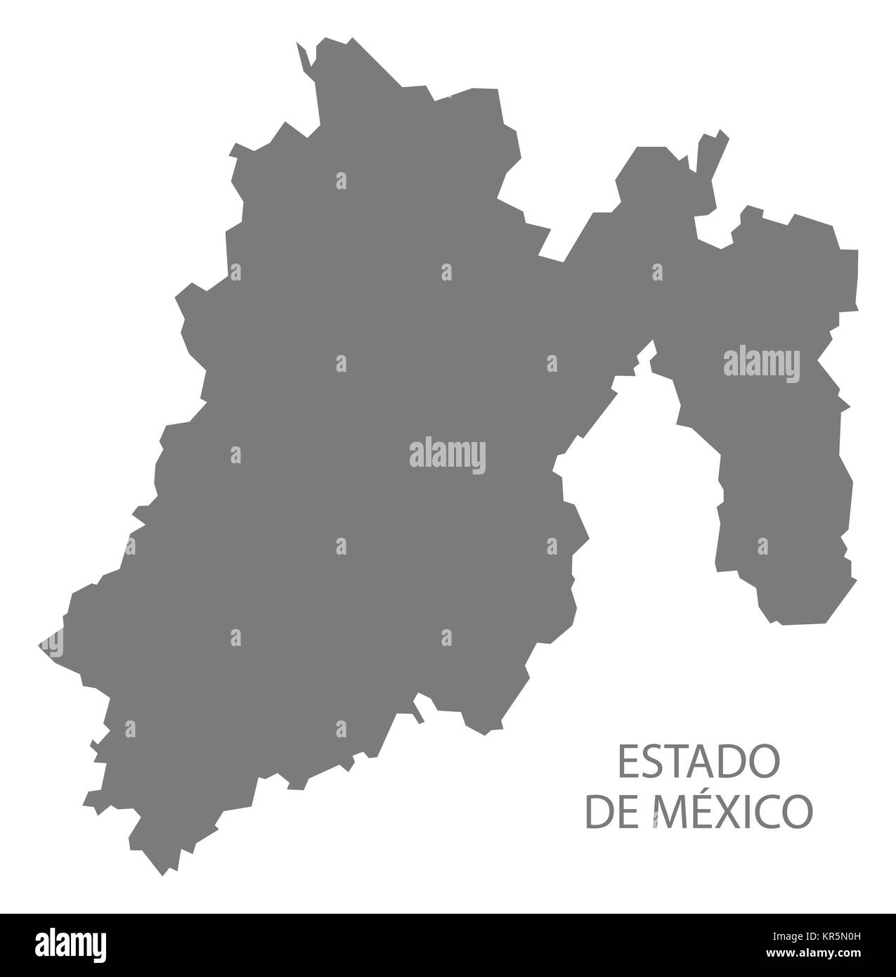 Estado De Mexico Mexico Map grey Stock Photo