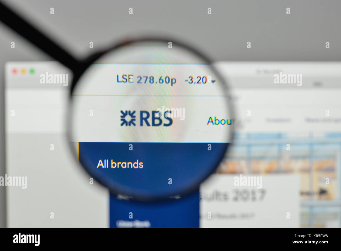 Milan Italy November 1 2017 Royal Bank Of Scotland Group Logo
