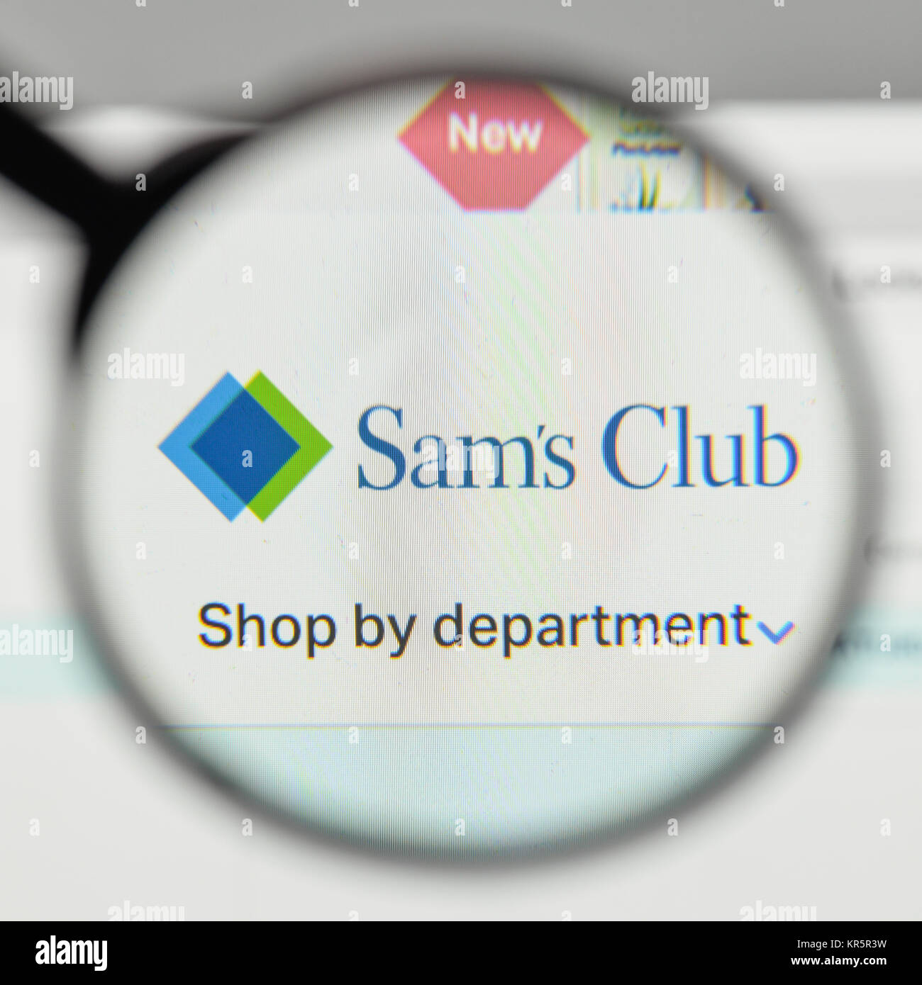 Milan, Italy - November 1, 2017: Sam's Club logo on the website homepage. Stock Photo