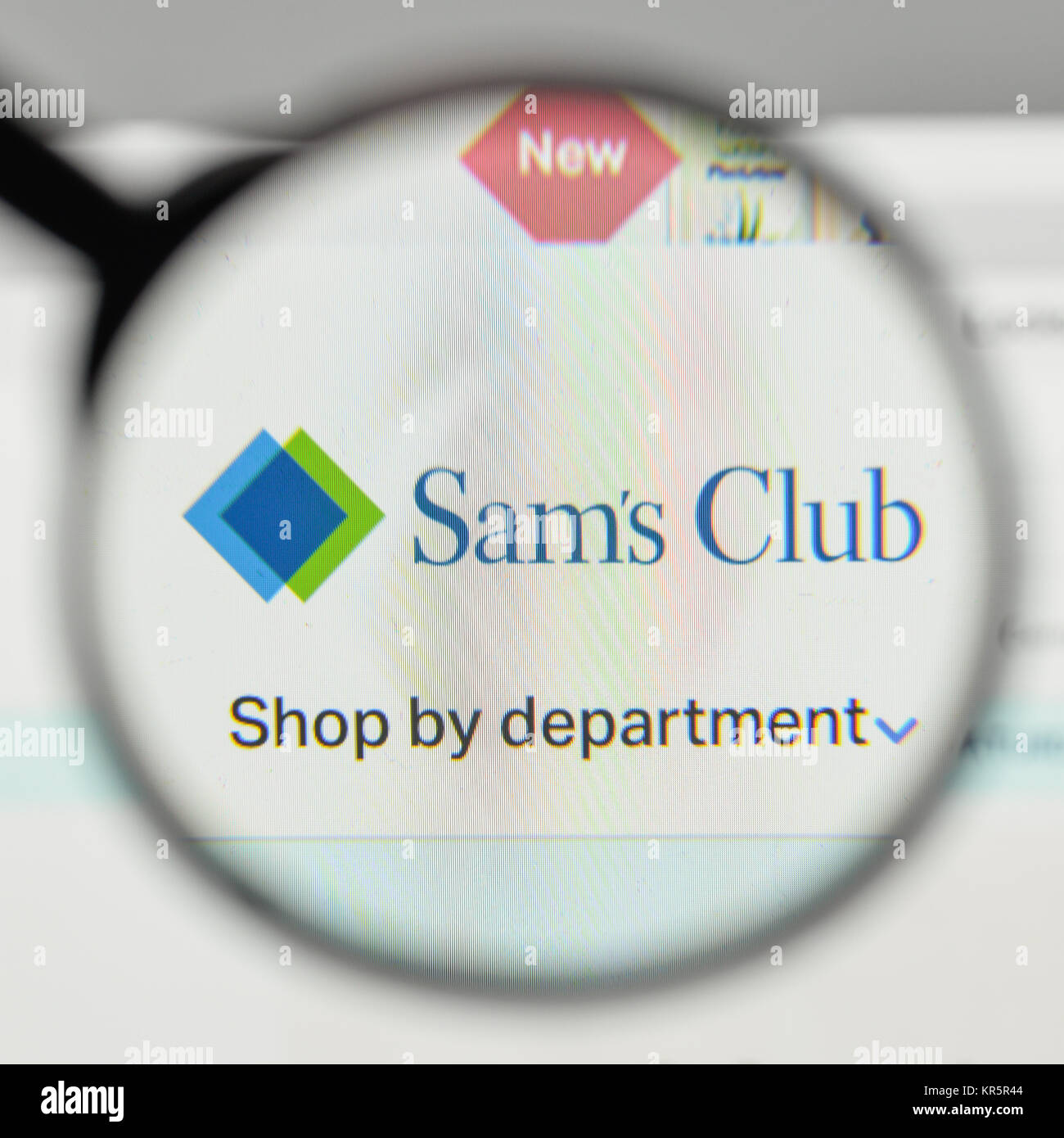 Milan, Italy - November 1, 2017: Sam's Club logo on the website homepage. Stock Photo