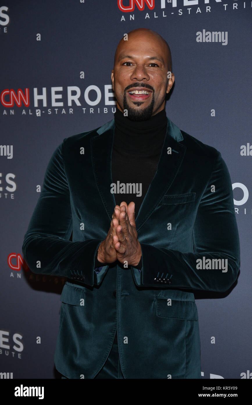New York City, USA. 17th December, 2017. Common attends CNN Heroes 2017 at the American Museum of Natural History on December 17, 2017 in New York City. Credit: Erik Pendzich/Alamy Live News Stock Photo