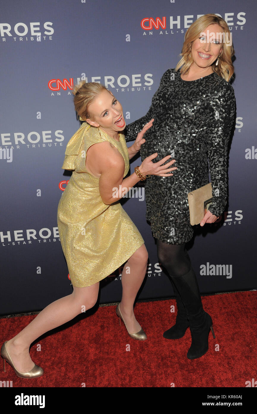 New York, USA. 17th Dec, 2017. Margaret Hoover (L) and Poppy Harlow ...