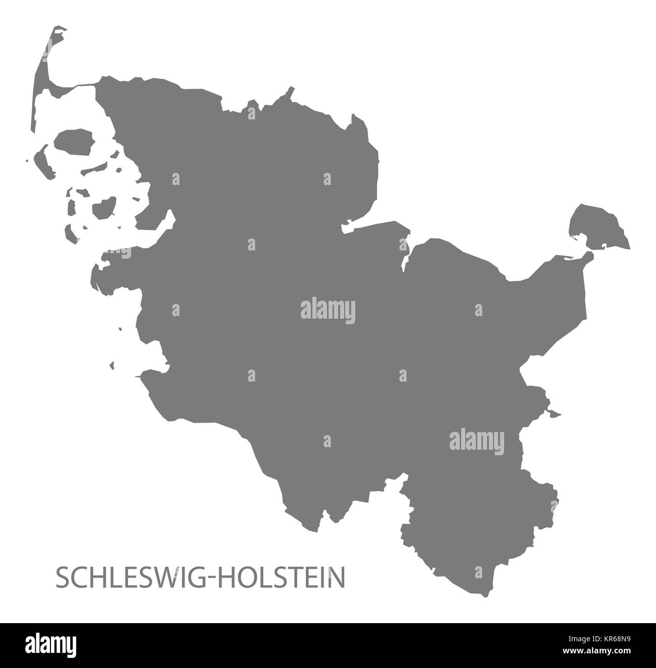 Schleswig holstein germany map grey Cut Out Stock Images & Pictures Alamy