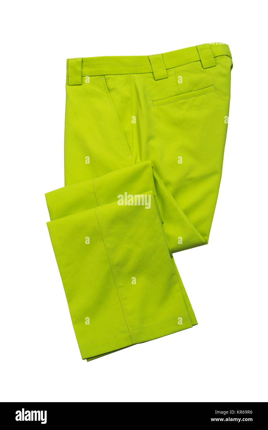 Green pants, trousers for man Stock Photo Alamy