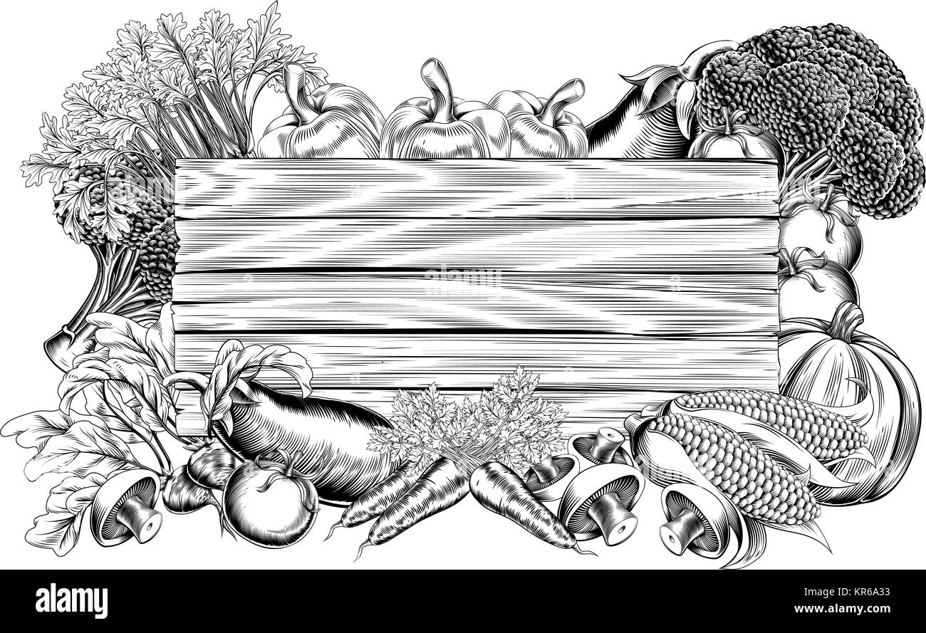 Fresh vegetables sign Cut Out Stock Images Pictures Alamy