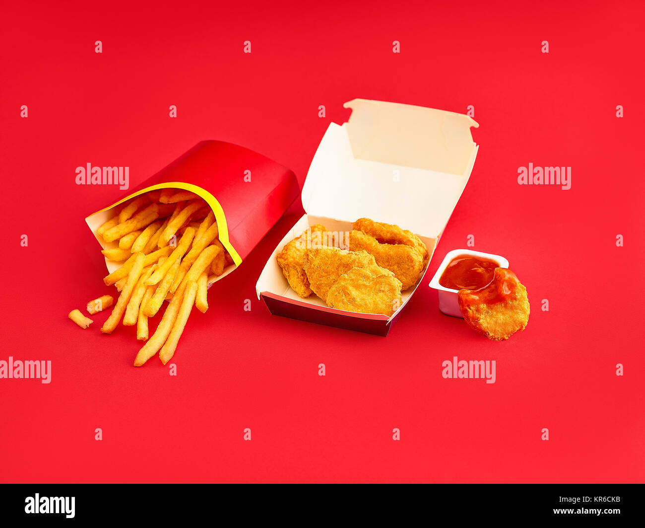 Fries Packaging Isolated Stock Photo, Picture and Royalty Free Image. Image  30563123.