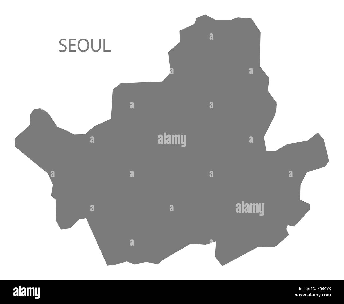 Seoul South Korea Map grey Stock Photo