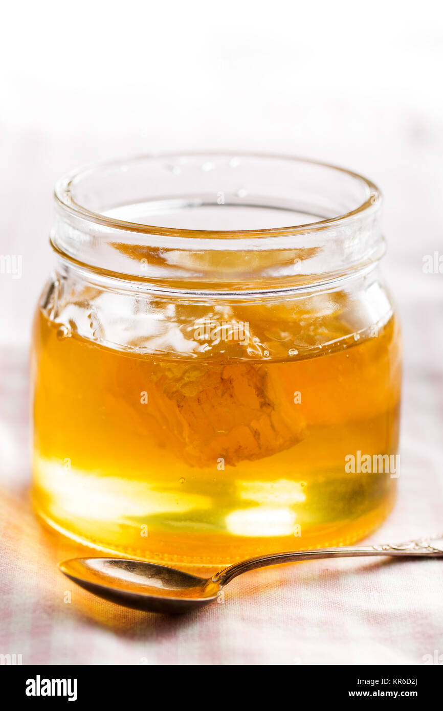 in jar with honey Stock Photo Alamy
