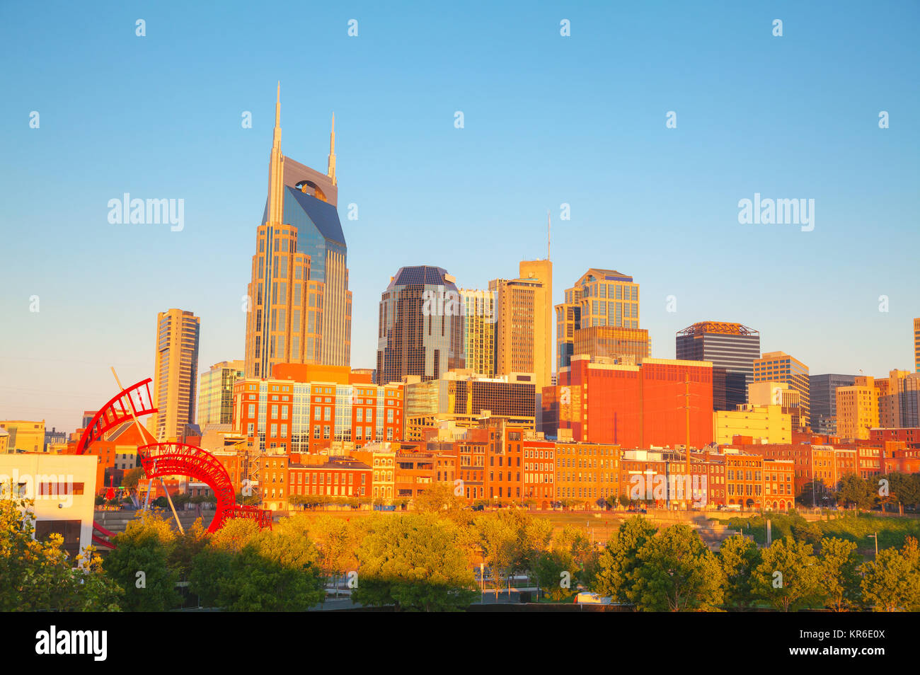 Downtown Nashville cityscape in the morning Stock Photo Alamy