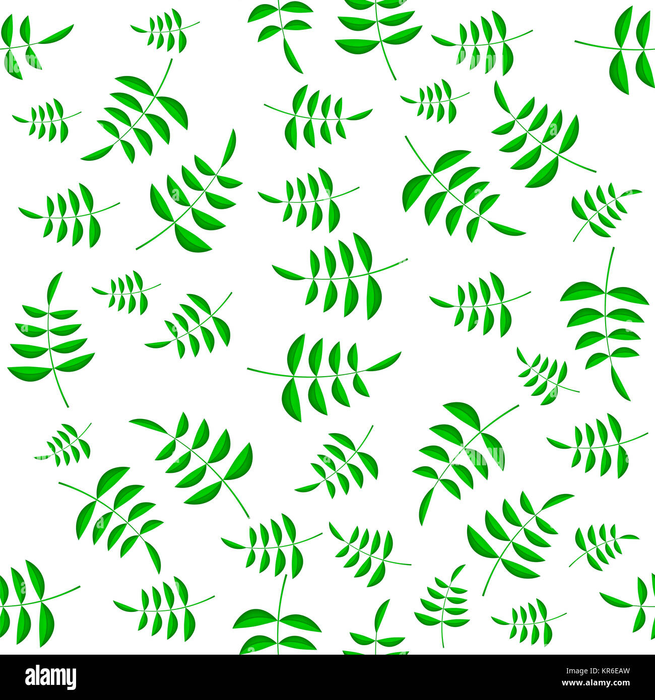 Summer Green Leaves Seamless Pattern Stock Photo - Alamy