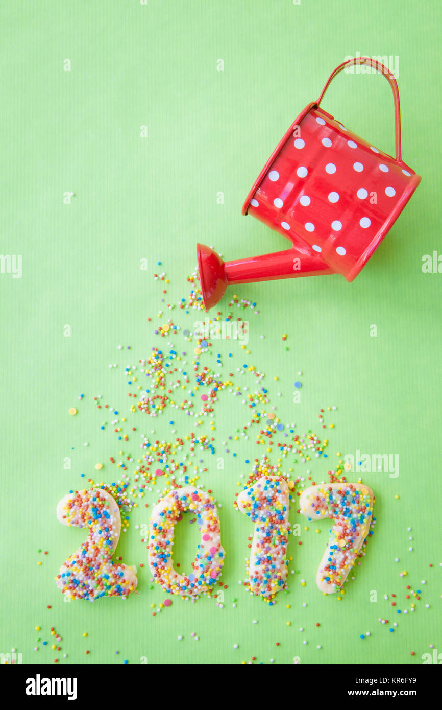 cookies for the new year 2017 Stock Photo