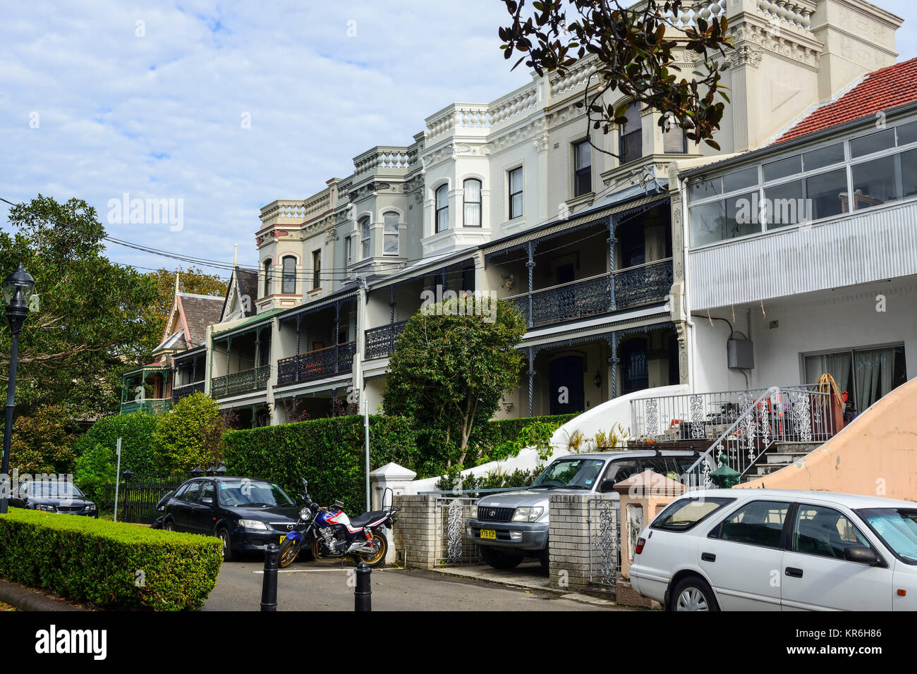Restored Victorian residential houses in the suburb of Newtown, Sydney