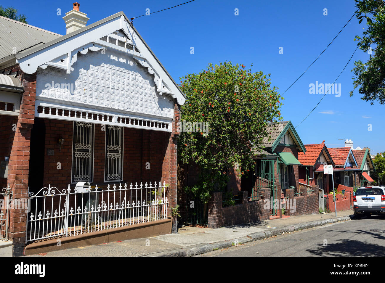 Restored Victorian residential houses in the suburb of Newtown, Sydney