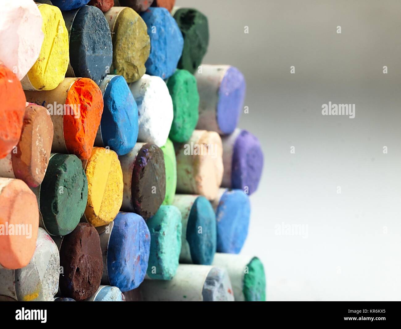 Dry pastel. Crayons in the box. Artistic accessories. Creative tools of  self-expression Stock Photo - Alamy