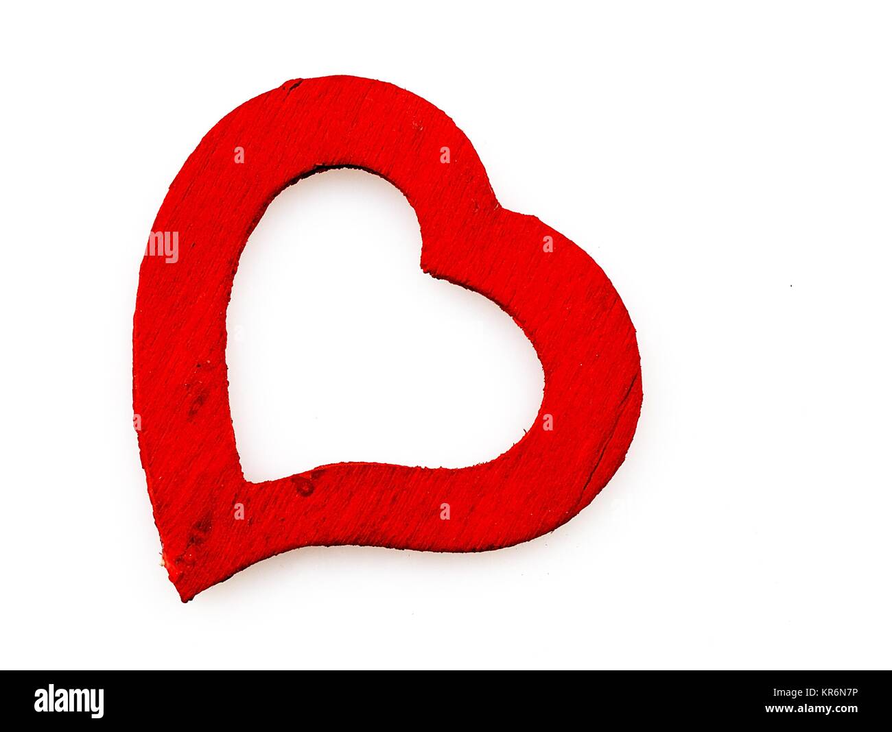 Red heart on a white background Stock Photo - Alamy