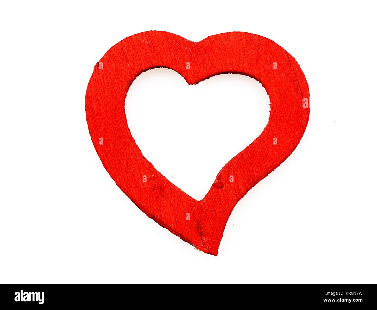 Red heart on a white background Stock Photo - Alamy