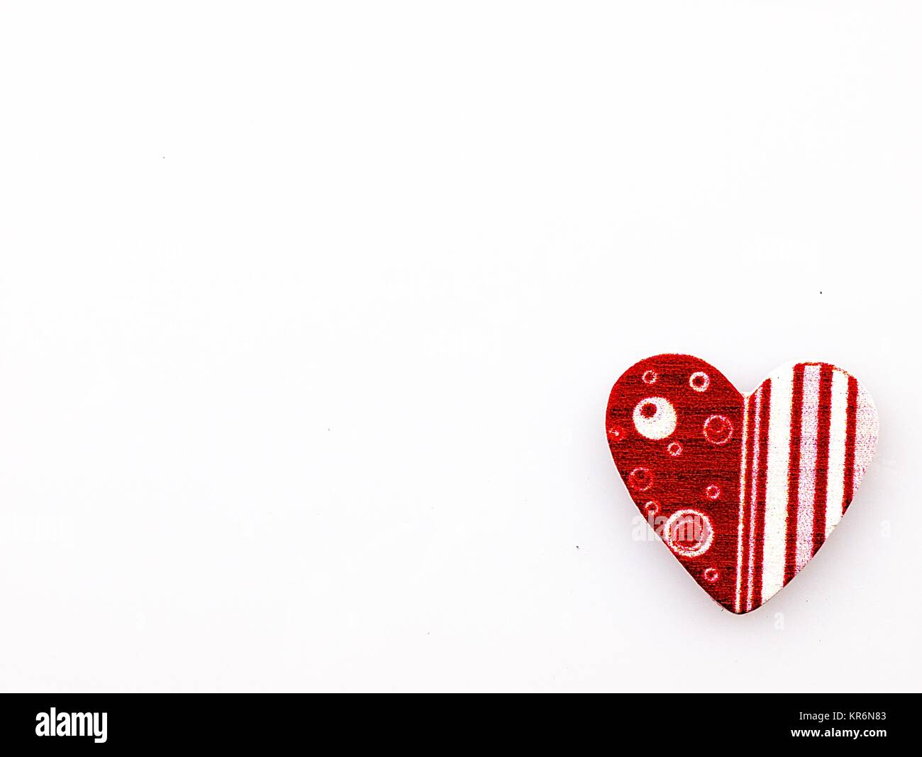 Red heart on a white background Stock Photo - Alamy