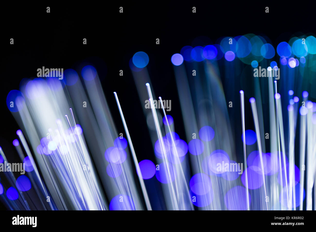 Glowing Fiber Optic Stock Photo - Alamy