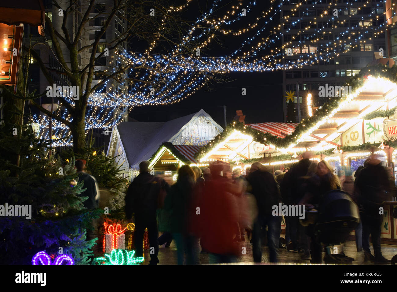 BERLIN GERMANY December 15 2017 Sales of traditional Christmas sweets on the Christmas market