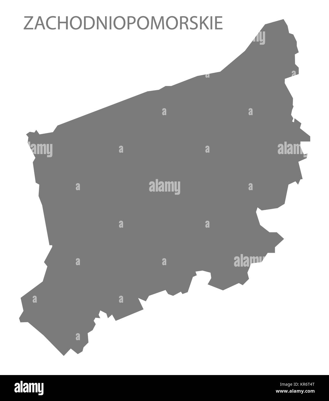 Zachodniopomorskie Poland Map grey Stock Photo Alamy