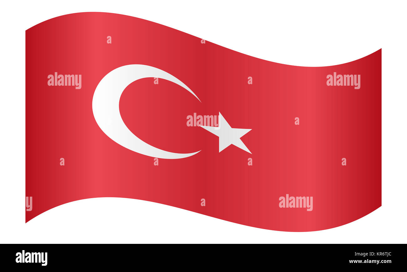 Flag Of Turkey Waving On White Background Stock Photo Alamy Flag Of Turkey Waving On White Background Stock Photo Alamy
