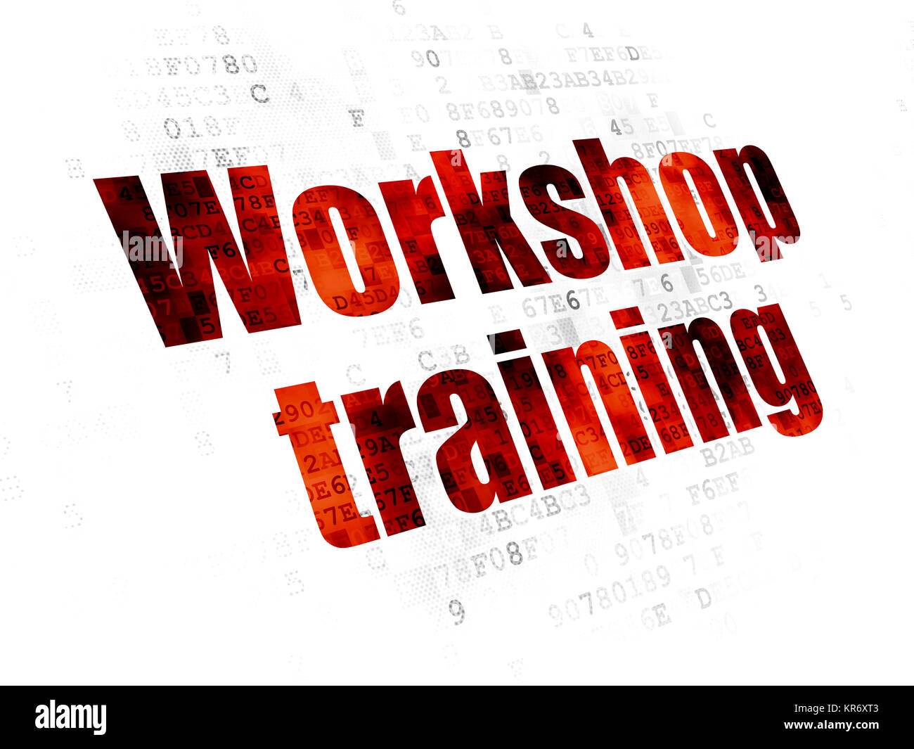 Studying concept: Workshop Training on Digital background Stock Photo