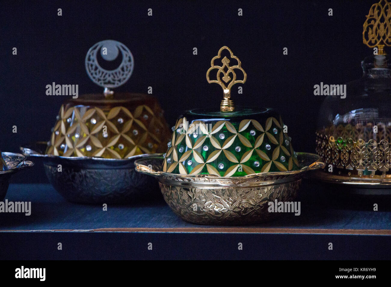Ottoman Turkish Antique Kitchen Utensils Plate KR6YH9 