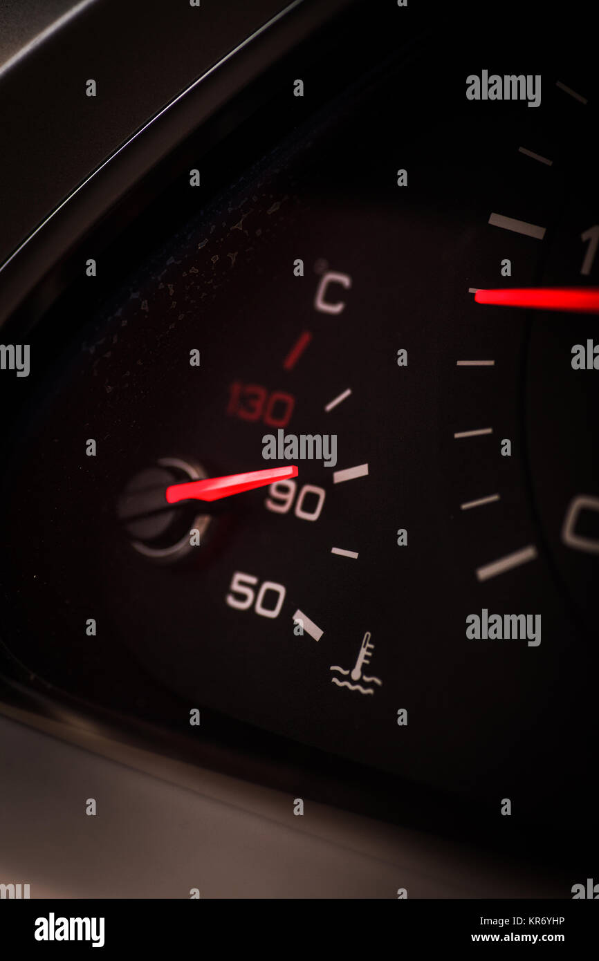 Car coolant warning Stock Photo Alamy