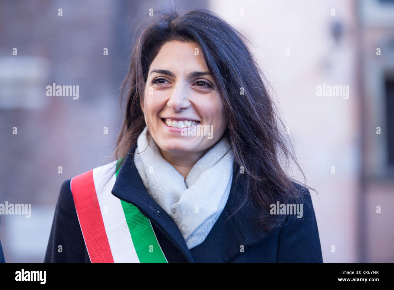 Roma, Italy. 18th Dec, 2017. Mayor of Rome Virginia Raggi during press ...